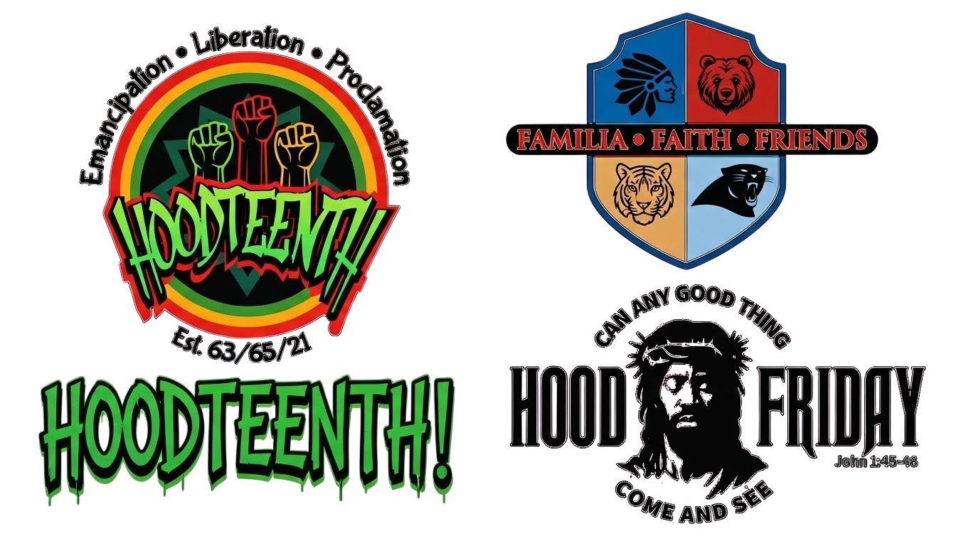 Hood Series - HoodTeenth, HoodComing, and HoodFriday logos